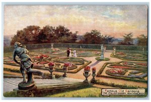 c1910 Famous Old Gardens Italian Garden Mentmore Bucks Oilette Tuck Art Postcard 