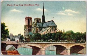 Church Of Our Lady Of Notre Dame Paris France Parish Church Postcard