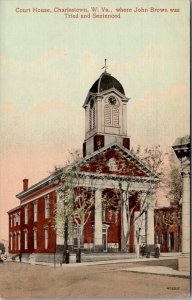 Charlestown West Virginia Court House Where John Brown was Tried Postcard Z29