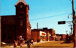 Vtg Matane Quebec Canada St Jermone Street View Business Center Postcard