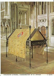 Hampshire Postcard - Winchester Cathedral - Commemoration of St Swithun  AB1339