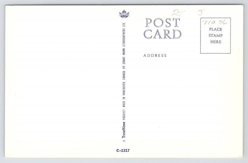 Transportation~Bus~Alaska Coachways System~4 Alaska Scenes & Bus~Vintage PC