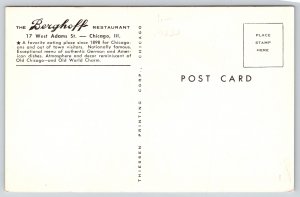 Chicago Illinois~Berghoff Restaurant~Peter Diem Signed Art~Vintage Postcard