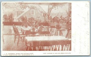 WASHINGTON NJ THOMPSON BAKER & CONFECTIONER ICE CREAM PAVILION ANTIQUE POSTCARD