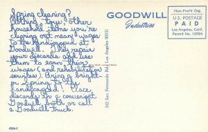Advertising Postcard, Goodwill Collections Booth, Dexter Press No. 4366-C