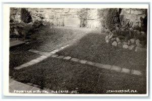 c1910's Fountain OF Youth Old Cross St. Augustine Florida FL RPPC Photo Postcard