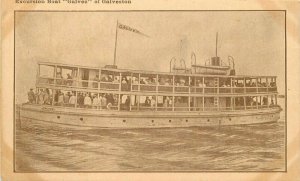 Galveston Texas Excursion Boat Galvez C-1905 Postcard undivided 21-5367