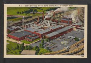 Birds Eye View,Mead Co,Kingsport,TN Postcard 