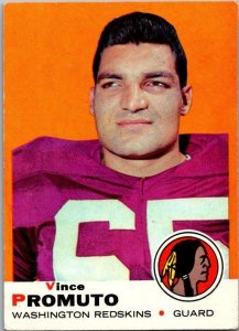 1969 Topps Football Card Washington Redskins Vince Promuto Guard sk5550