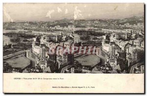 ITALY Italy Genoa Old Postcard View from S M Di Carignano to port