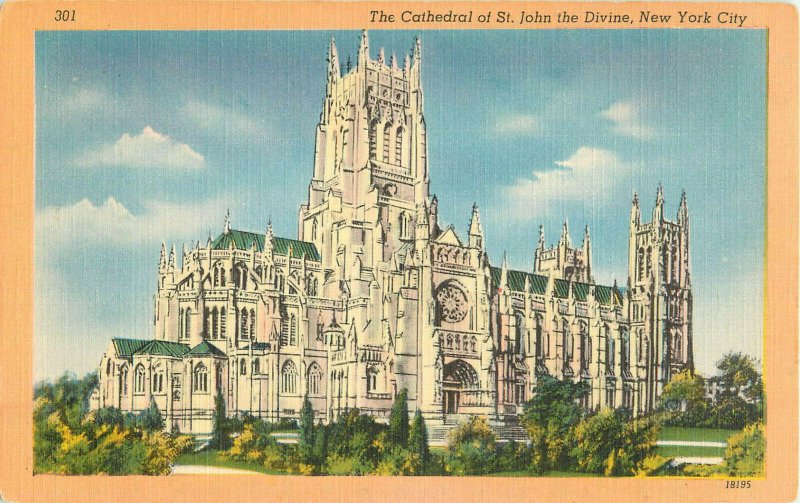 Postcard The Cathedral Of St. John The Devine, New York City