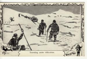 NORTH POLE EXPLORER PEARY / SLED TRAVEL  postcard 17