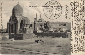 PC EGYPT, LE CAIRE, TOMBEAUX DES MAMELOUKS, Vintage Postcard (b43937)