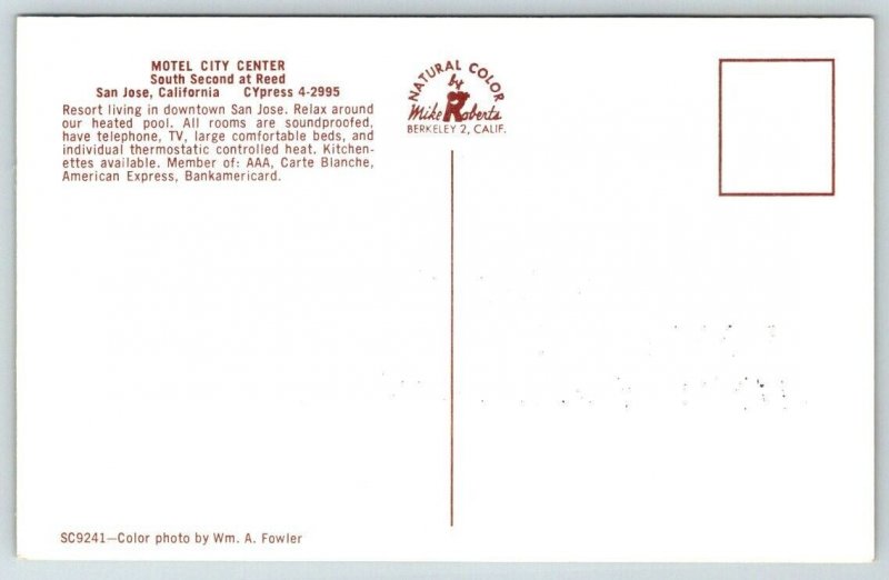 Downtown  San Jose  California   Postcard