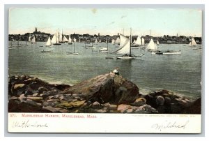 Vintage 1906 Postcard Sailboats on Marblehead Harbor Marblehead Massachusetts