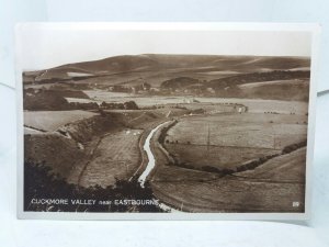 Cuckmore Valley Nr Eastbourne Sussex Vintage RP Postcard 1932