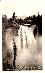 Real Photo Postcard Lodge and Snoqualmie Falls, Washington