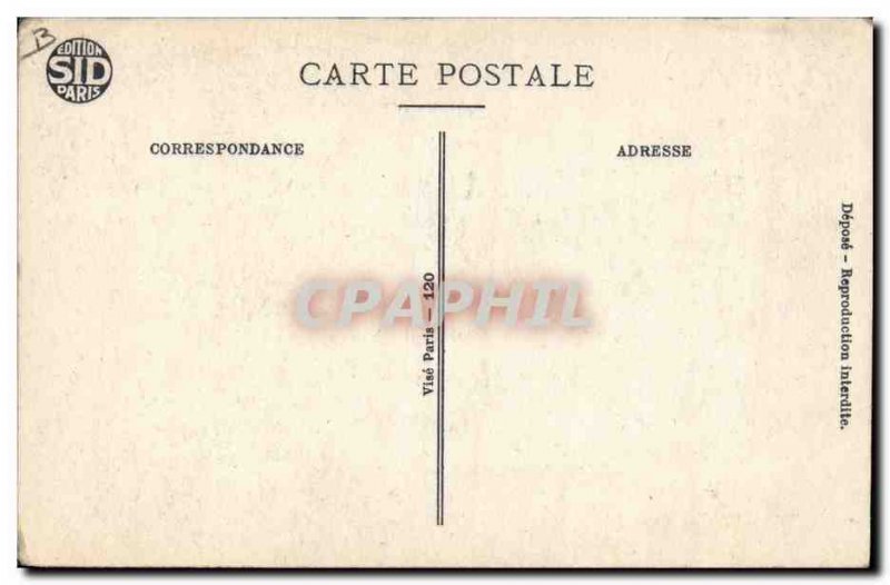 Old Postcard Ticket Twenty Francs Hairy Army