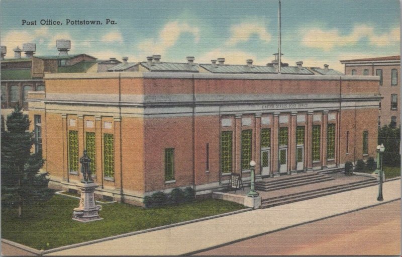 Postcard Post Office Pottstown PA