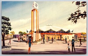 HemisFair 1968 Texas Worlds Fair~General Electric Pavilion Exterior~Vtg Postcard