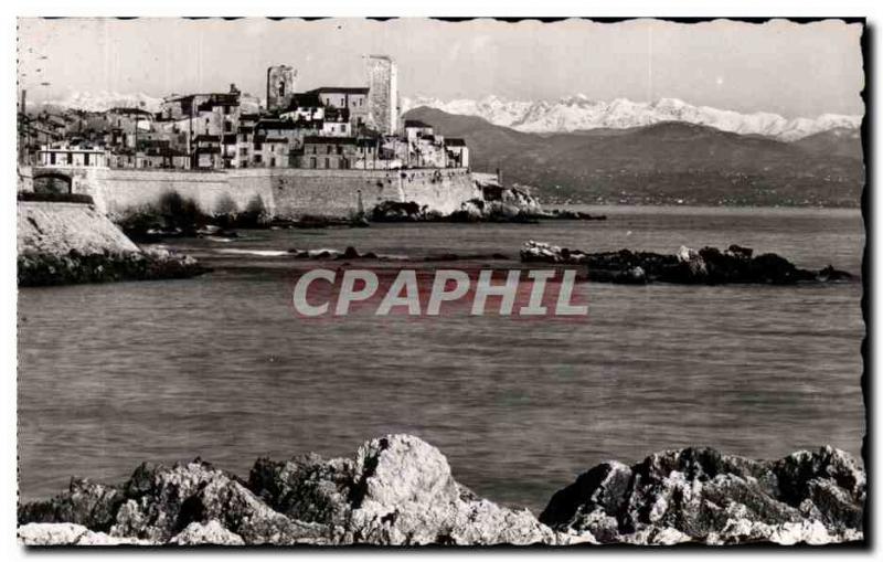 Old Postcard The dimension of Arur Antibes and the chain of AIPES