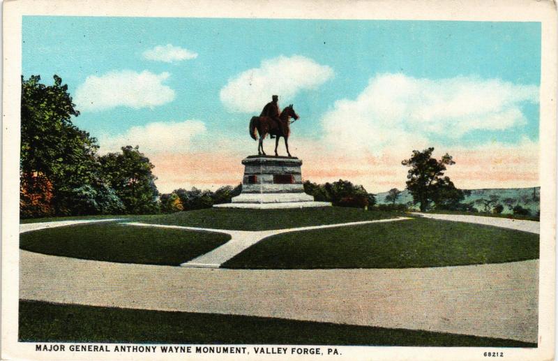 ANTHONY WAYNE MONUMENT VALLEY FORGE PENNSYLVANIA