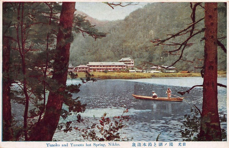 Yunoko and Yumoto Hot Spring, Nikko, Japan, Early Postcard, Unused