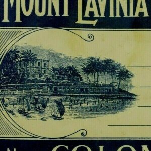 1920's Mount Lavinia Grand Colombo Ceylon Luggage Label Vintage Original E33 