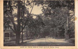 Berlin Connecticut Main Street from Berlin Post Office Vintage Postcard JJ658813