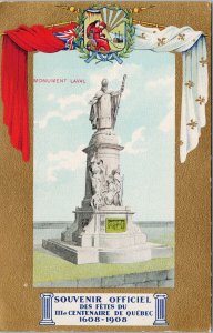 Monument Laval Quebec QC Patriotic Ter-Centenary Unused Postcard F55