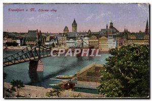 Old Postcard Frankfurt Eiserner Steg A M