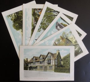 Warwickshire STRATFORD ON AVON Collection of 6 Postcards c1903 by Valentine