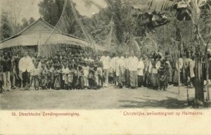 indonesia, MOLUCCAS MALUKU HALMAHERA, Christian Welcome (1899) Mission Postcard