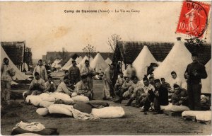 CPA Militaire Camp de SISSONNE - La Vie au Camp (92175)