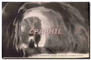 Old Postcard Chamonix Bossons Glacier Ice Cave