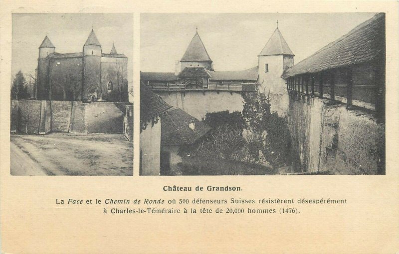 Suisse chateau de Grandson Bussigny - Lausanne ensemble timbre rare 1920