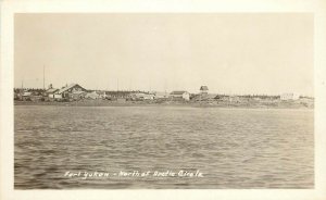 RPPC Postcard; Fort Yukon AK from the Sea, North of Arctic Circle Unposted