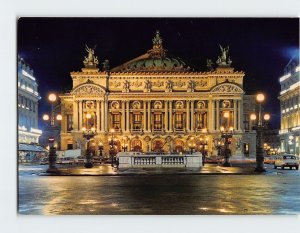 Postcard L'Opéra illuminé, Paris, France