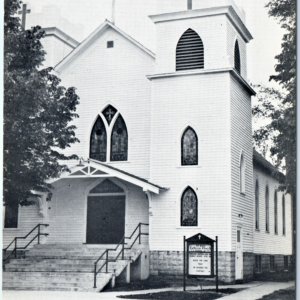 c1950s Fall Creek, WI St Paul's Lutheran Church Chapel Christian PC Wis Vtg A133