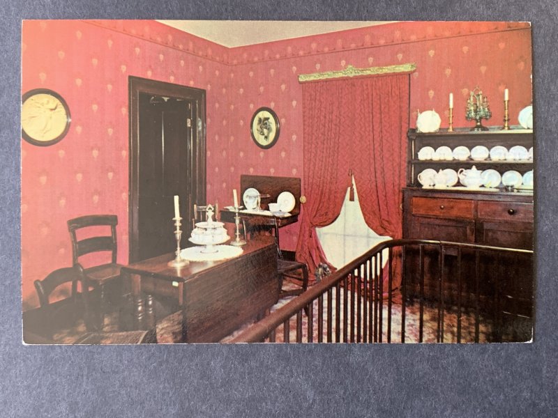 Dining Room Abraham Lincoln's Home Springfield IL Chrome Postcard H11640...