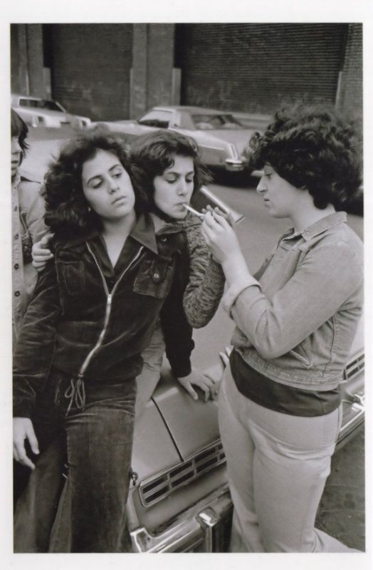 New York City Car Baxter Street Butch Women Smoking Award Photo Postcard