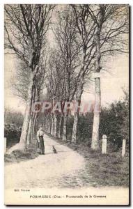 Old Postcard Formerie Promenade de la Garenne