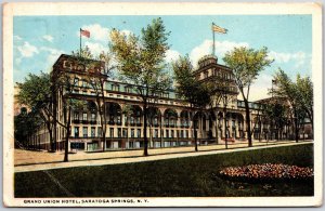 1922 Grand Union Hotel Saratoga Springs New York NY Landscape Posted Postcard