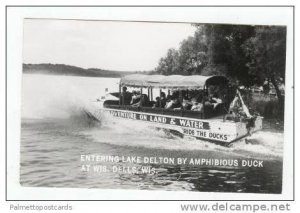 RP, Entering Lake Delton by Duck Auto-Boat, Wis. Dells, Wis., 50s