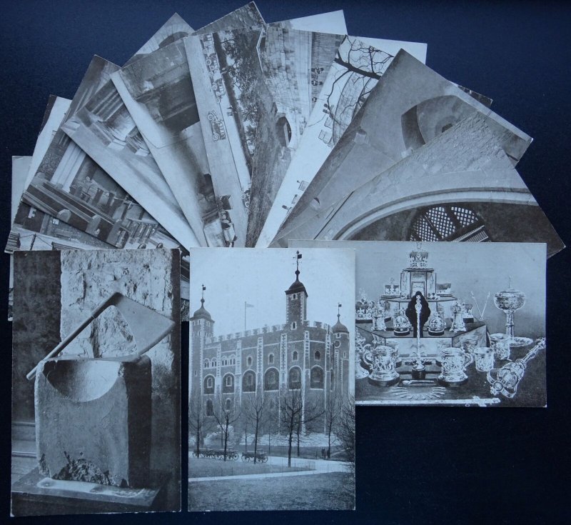 London Collection 13 x TOWER OF LONDON c1918 Postcards by Gale & Polden Ltd