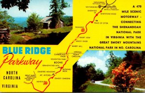 Map Of Blue Ridge Parkway