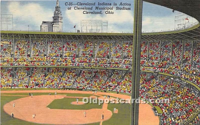 Cleveland Indian, Cleveland Municipal Stadium Cleveland, Ohio, OH, USA Stadiu...