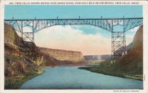 Twin Falls Jerome Bridge Over Snake River View Half Below Bridge Twin Falls I...