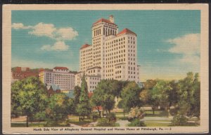 PA Pittsburgh North View Allegheny General Hospital and Nurse Home pm1947 Linen