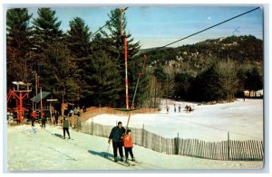 c1950's The T-Bar At Belknap Mountain Ski Area New Hampshire NH Vintage Postcard